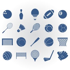 collection of sports equipment