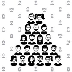 Obraz premium set of people icons