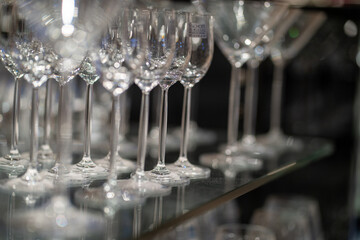 glasses on the table