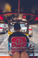 Tuk Tuk driver in Bangkok, Thailand.