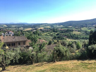 Fototapeta na wymiar village in tuscany, lanscape, vineyard, Italy