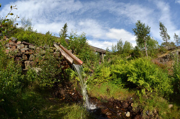 Abandoned water supply system for mines. Near Kongsberg,Norway