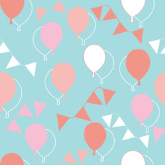 vector seamless pattern with balloons