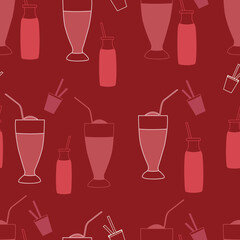 seamless background with drinks
