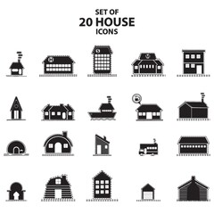 Naklejka premium set of house icons