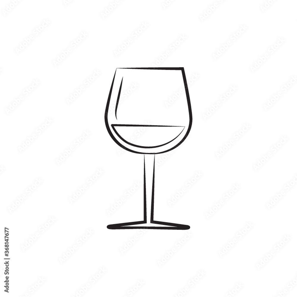 Sticker wine glass