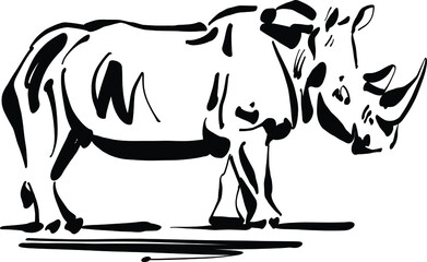 illustration of a rhinoceros