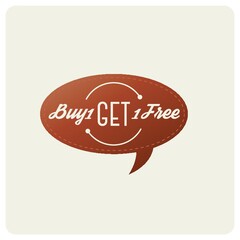 buy one get one free badge