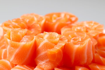 salmon sashimi flower
