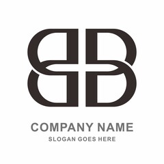 Monogram Letter B B Business Company Vector Logo Design