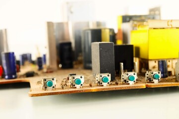 Close-up of circuit pc board