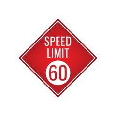 speed limit 60 signboard