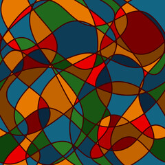 abstract intersecting curves and shapes. vector seamless pattern. color repetitive background. textile fabric swatch. wrapping paper. continuous print. design element for phone case, apparel, decor