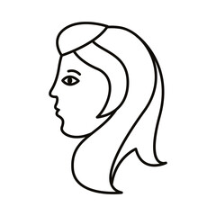 virgo zodiac sign line style icon