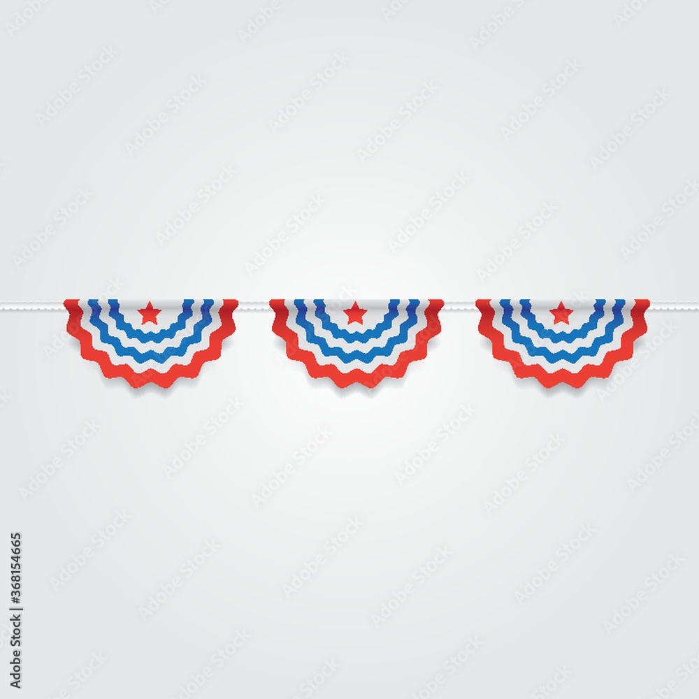 Canvas Prints usa bunting flags