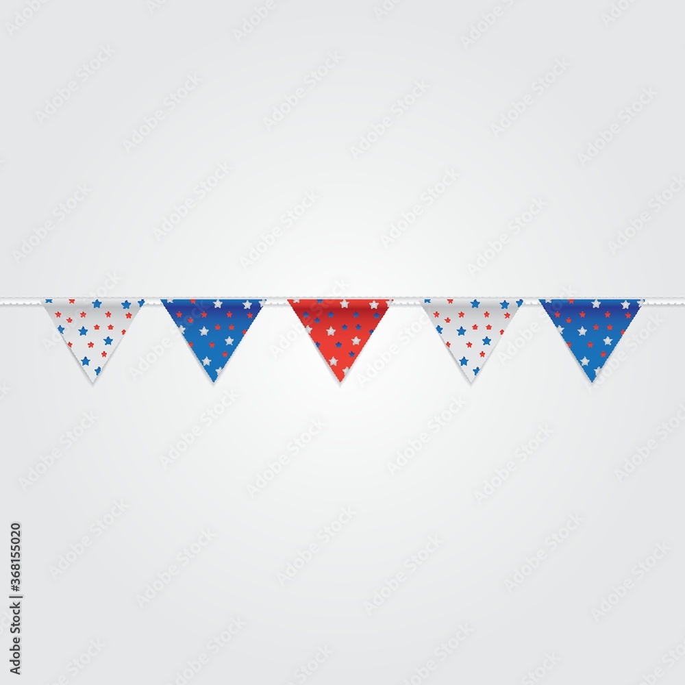 Canvas Prints usa bunting flags