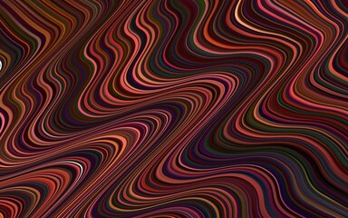 Dark Red vector background with bent ribbons. Colorful illustration in abstract marble style with gradient. New composition for your brand book.