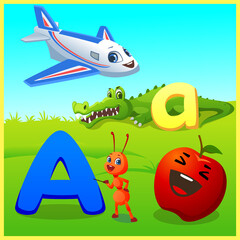 letter a for kids learning