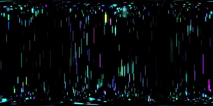 Rising lines visual effects for 360 VR video.(loopable)