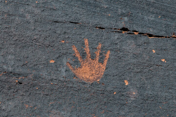 petroglyph hand