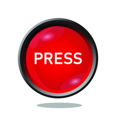 press button with red color.perfect for your icon need,perfect for your template and many more.