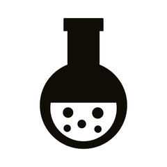 tube test laboratory silhouette style icon