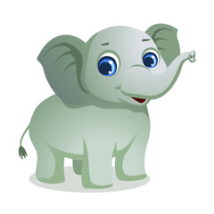 cute little elephant smiling
