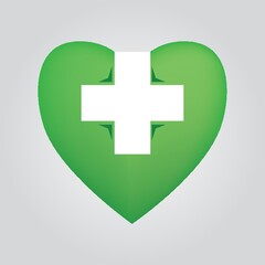 Obraz premium heart with cross