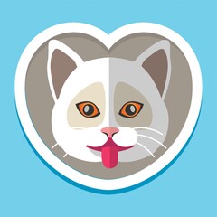 Fototapeta premium cat sticking out tongue
