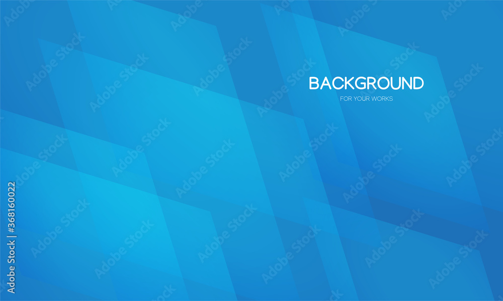 Poster abstract vector illustration. gradient blue with transparent geometric shapes composition. backgroun