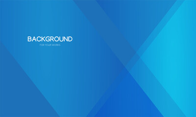 Abstract vector illustration. Gradient blue with transparent geometric shapes composition. Background design.