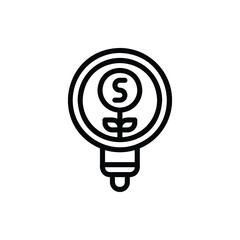 Finance Idea Icon Logo Vector Isolated. Marketing and Growth Icon Set. Editable Stroke and Pixel Perfect.