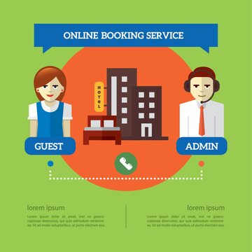 infographic of online booking service