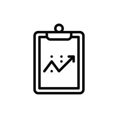 Report Analytic, Chart Icon Logo Vector Isolated. Marketing and Growth Icon Set. Editable Stroke and Pixel Perfect.