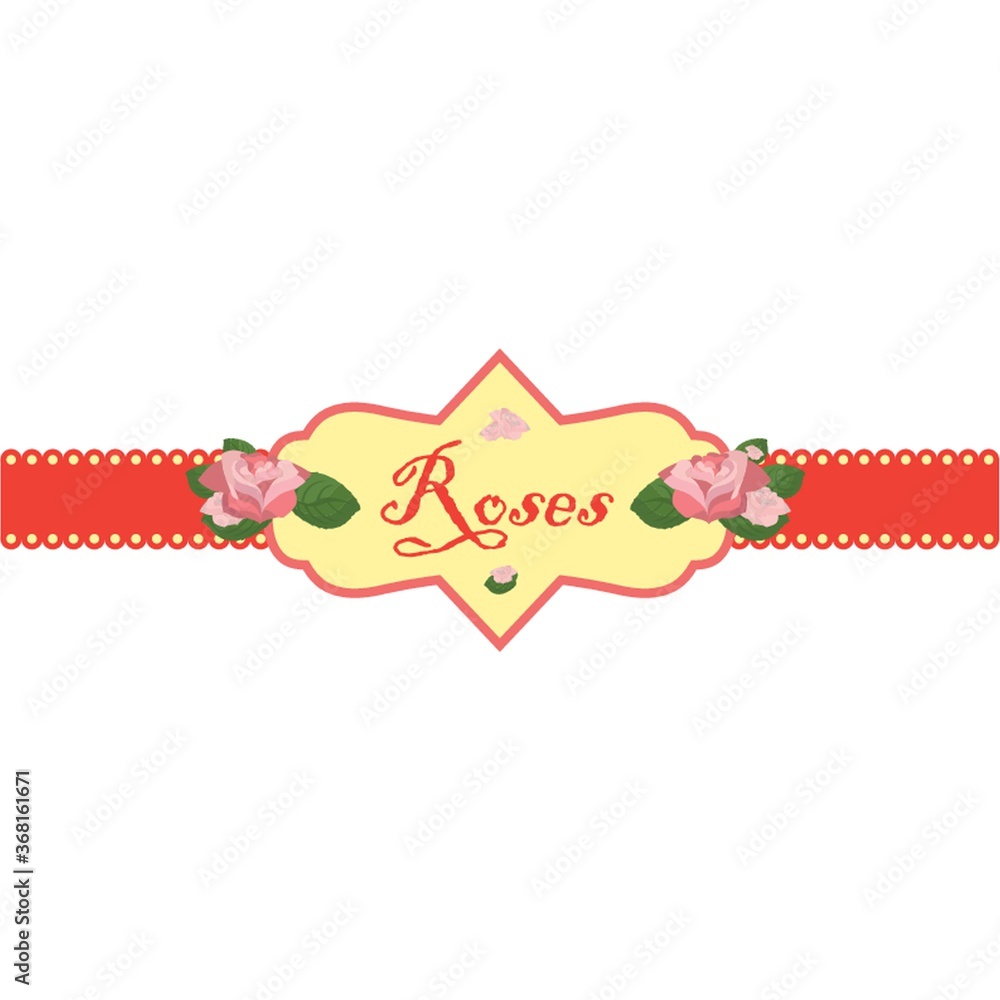 Wall mural rose banner