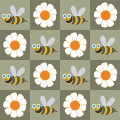 honey bee and flower background