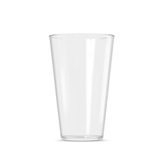 Crystal glass mockup on white background