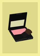 compact powder with brush