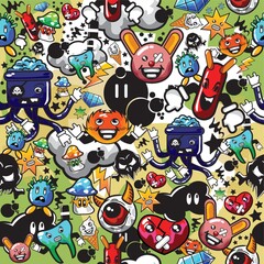various cartoon characters background