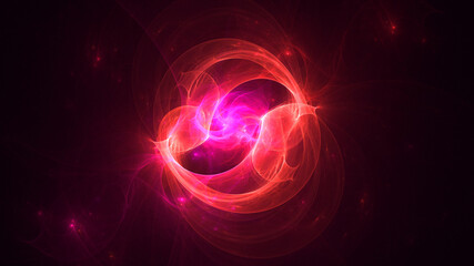 3D rendering abstract colorful fractal light background