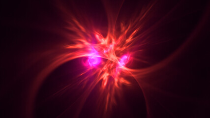 3D rendering abstract colorful fractal light background