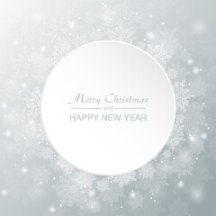 Vector banner for Christmas, New Year, snowflakes