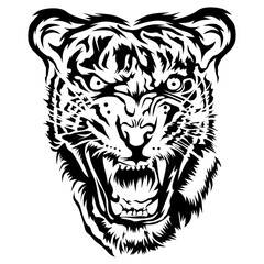 tiger head tattoo design