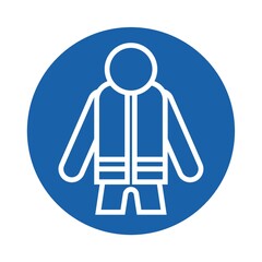 man wearing life jacket