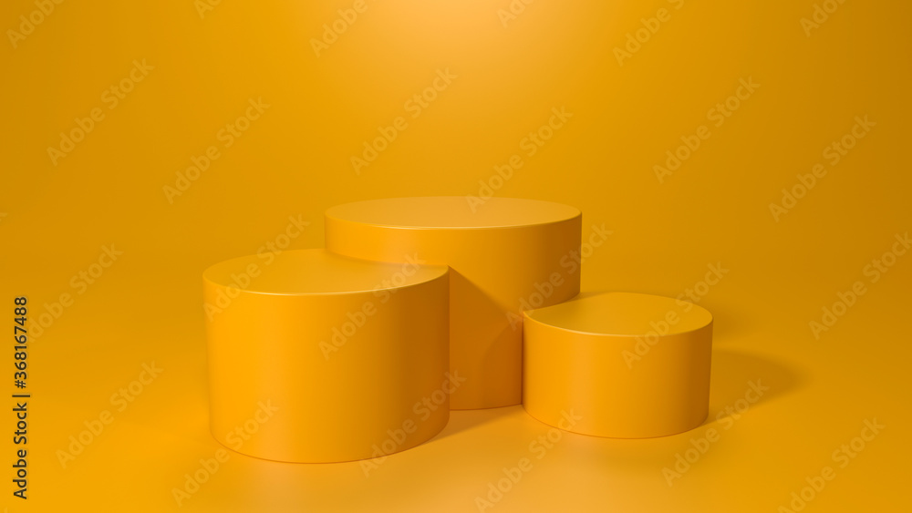 Wall mural empty podium or pedestal display on white background with stand concept. blank product shelf standin