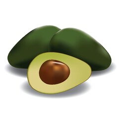 avocado with slice