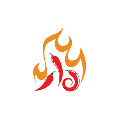 Hot Chili vector icon illustration
