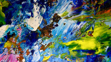 Colorful abstract background wallpaper. Modern motif visual art.  Mixtures of oil paint. Trendy...