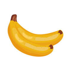 banana fresh delicious fruit detailed style icon