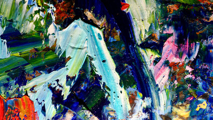 Colorful abstract background wallpaper. Modern motif visual art.  Mixtures of oil paint. Trendy...